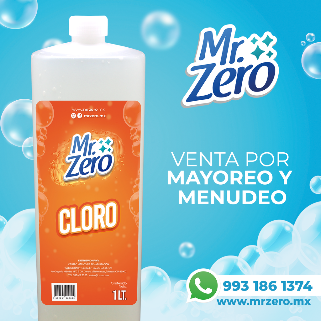 Cloro 1 Litro ZeroVirus